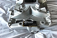 Edelbrock Aluminum V8 Engine Intake Manifold BEFORE Chrome-Like Metal Polishing and Buffing Services