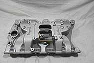 Edelbrock Aluminum V8 Intake Manifold BEFORE Chrome-Like Metal Polishing and Buffing Services / Restoration Services 