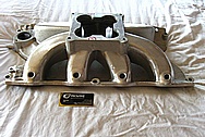 Rough Cast Aluminum V8 Intake Manifold BEFORE Chrome-Like Metal Polishing and Buffing Services / Restoration Services 