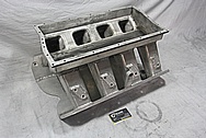 Rough Cast Aluminum V8 815 Cubic Inch Ford Sheet Metal Intake Manifold BEFORE Chrome-Like Metal Polishing and Buffing Services / Restoration Services