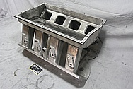 Rough Cast Aluminum V8 815 Cubic Inch Ford Sheet Metal Intake Manifold BEFORE Chrome-Like Metal Polishing and Buffing Services / Restoration Services