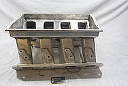 Rough Cast Aluminum V8 815 Cubic Inch Ford Sheet Metal Intake Manifold BEFORE Chrome-Like Metal Polishing and Buffing Services / Restoration Services