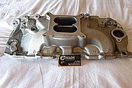 Chevy Aluminum Intake Manifold BEFORE Chrome-Like Metal Polishing and Buffing Services / Restoration Services