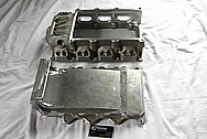 V8 Engine Aluminum Blower Intake Manifold BEFORE Chrome-Like Metal Polishing and Buffing Services / Restoration Services