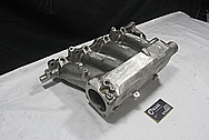 Aluminum 4 Cylinder Upper Intake Manifold BEFORE Chrome-Like Metal Polishing and Buffing Services / Restoration Services 