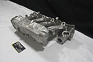 Aluminum 4 Cylinder Upper Intake Manifold BEFORE Chrome-Like Metal Polishing and Buffing Services / Restoration Services 