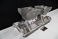 Weiand Aluminum Intake Manifold BEFORE Chrome-Like Metal Polishing and Buffing Services / Restoration Services 