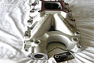 Aluminum V8 Engine Intake Manifold BEFORE Chrome-Like Metal Polishing and Buffing Services / Restoration Services 
