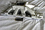 Aluminum V8 Engine Intake Manifold BEFORE Chrome-Like Metal Polishing and Buffing Services / Restoration Services 