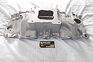 Holley Aluminum V8 Engine Intake Manifold BEFORE Chrome-Like Metal Polishing and Buffing Services / Restoration Services 