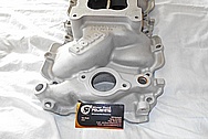Holley Aluminum V8 Engine Intake Manifold BEFORE Chrome-Like Metal Polishing and Buffing Services / Restoration Services 