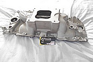 Holley Aluminum V8 Engine Intake Manifold BEFORE Chrome-Like Metal Polishing and Buffing Services / Restoration Services 