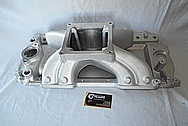 Edelbrock Vicotor Aluminum Intake Manifold BEFORE Chrome-Like Metal Polishing and Buffing Services / Restoration Services 