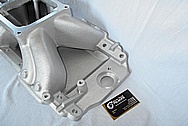 Edelbrock Vicotor Aluminum Intake Manifold BEFORE Chrome-Like Metal Polishing and Buffing Services / Restoration Services 