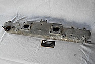 Aluminum Rough Cast 6 Cylinder Intake Manifold BEFORE Chrome-Like Metal Polishing and Buffing Services / Restoration Services 