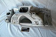 Chevrolet Aluminum V8 Engine Intake Manifold BEFORE Chrome-Like Metal Polishing and Buffing Services / Restoration Services