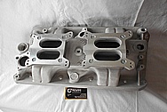 Aluminum V8 Engine Intake Manifold BEFORE Chrome-Like Metal Polishing and Buffing Services / Restoration Services