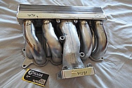 Ford Mustang Aluminum V8 Engine Intake Manifold BEFORE Chrome-Like Metal Polishing and Buffing Services / Restoration Services Plus Custom Painting Services 