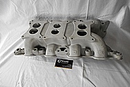 Aluminum V8 Engine Intake Manifold BEFORE Chrome-Like Metal Polishing and Buffing Services / Restoration Services