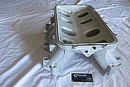 Aluminum Holley EFI Chevy LS1 V8 Intake Manifold BEFORE Chrome-Like Metal Polishing and Buffing Services
