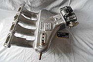4 Cylinder Aluminum Intake Manifold BEFORE Chrome-Like Metal Polishing and Buffing Services / Restoration Services