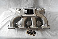 Aluminum V8 Intake Manifold BEFORE Chrome-Like Metal Polishing and Buffing Services / Restoration Services