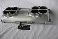 Weiand Big Block Ford Aluminum V8 Intake Manifold BEFORE Chrome-Like Metal Polishing and Buffing Services