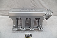 Aluminum Edelbrock Intake Manifold BEFORE Chrome-Like Metal Polishing and Buffing Services / Restoration Services