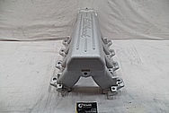 Aluminum Edelbrock Intake Manifold BEFORE Chrome-Like Metal Polishing and Buffing Services / Restoration Services