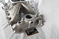 Aluminum Edelbrock Intake Manifold BEFORE Chrome-Like Metal Polishing and Buffing Services / Restoration Services