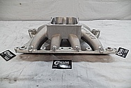 Edelbrock Aluminum Intake Manifold BEFORE Chrome-Like Metal Polishing and Buffing Services / Restoration Services