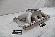 Edelbrock Aluminum Intake Manifold BEFORE Chrome-Like Metal Polishing and Buffing Services / Restoration Services