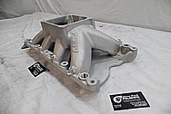 Edelbrock Aluminum Intake Manifold BEFORE Chrome-Like Metal Polishing and Buffing Services / Restoration Services