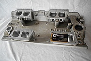 Big Block Chevy Ram Jet Lower Intake Manifold BEFORE Chrome-Like Metal Polishing and Buffing Services / Restoration Services