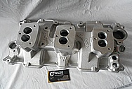 Small Block Chevy Aluminum Intake Manifold BEFORE Chrome-Like Metal Polishing and Buffing Services / Restoration Services