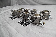 Aluminum Intake Manifold Throttle Body Pieces BEFORE Chrome-Like Metal Polishing - Aluminum Polishing 