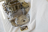 Aluminum Tri Power Intake Manifold and Carburetors BEFORE Chrome-Like Metal Polishing - Aluminum Polishing