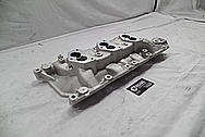 Edelbrock Aluminum Intake Manifold BEFORE Chrome-Like Metal Polishing and Buffing Services - Aluminum Polishing 