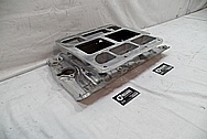 V8 Aluminum Blower Intake Manifold BEFORE Chrome-Like Metal Polishing and Buffing Services - Aluminum Polishing Service 