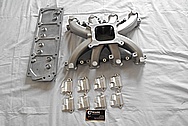 Aluminum V8 Engine Intake Manifold BEFORE Chrome-Like Metal Polishing - Aluminum Polishing Services