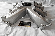 Aluminum V8 Engine Intake Manifold BEFORE Chrome-Like Metal Polishing - Aluminum Polishing Services