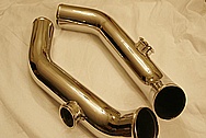 Custom Aluminum Intercooler Piping AFTER Chrome-Like Metal Polishing and Buffing Services