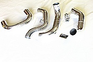 Toyota Supra Blitz Aluminum Intercooler Piping AFTER Chrome-Like Metal Polishing and Buffing Services