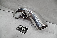 Aluminum Intercooler Piping and Blow Off Valve Flange BEFORE Chrome-Like Metal Polishing and Buffing Services - Aluminum Polishing 
