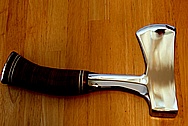 Stainless Steel hatchet Blade and Handle AFTER Chrome-Like Metal Polishing and Buffing Services / Restoration Services