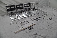 Aluminum High Fidelity Speaker Audio Brackets BEFORE Chrome-Like Metal Polishing -Aluminum Polishing Services - Manufacturer Polishing Services