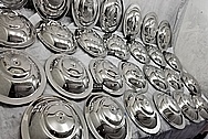 Stainless Steel Manufacturer Breather Lids AFTER Chrome-Like Metal Polishing and Buffing Services - Stainless Steel Polishing Services - Manufacturer Polishing