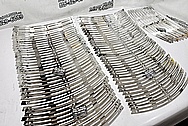 Stainless Steel Harley Davidson Windshield Trim Manufacturer Pieces AFTER Chrome-Like Metal Polishing and Buffing Services / Restoration Services - Manufacturer Polishing - Stainless Steel Polishing