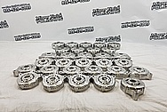 Aluminum Machined Alternator Cases BEFORE Chrome-Like Metal Polishing and Buffing Services - Aluminum Polishing Services - Manufacturer Polishing