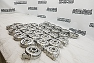 Aluminum Machined Alternator Cases BEFORE Chrome-Like Metal Polishing and Buffing Services - Aluminum Polishing Services - Manufacturer Polishing